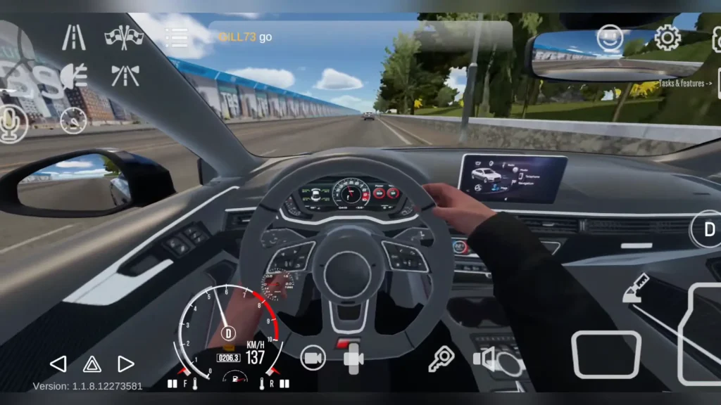 Character customization screen in Car Parking Multiplayer 2 showing outfit options