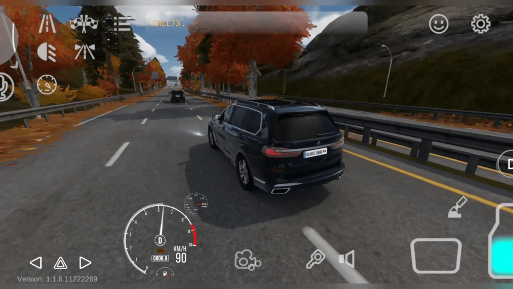 Detailed car interior view in Car Parking Multiplayer 2 Mod Apk while driving